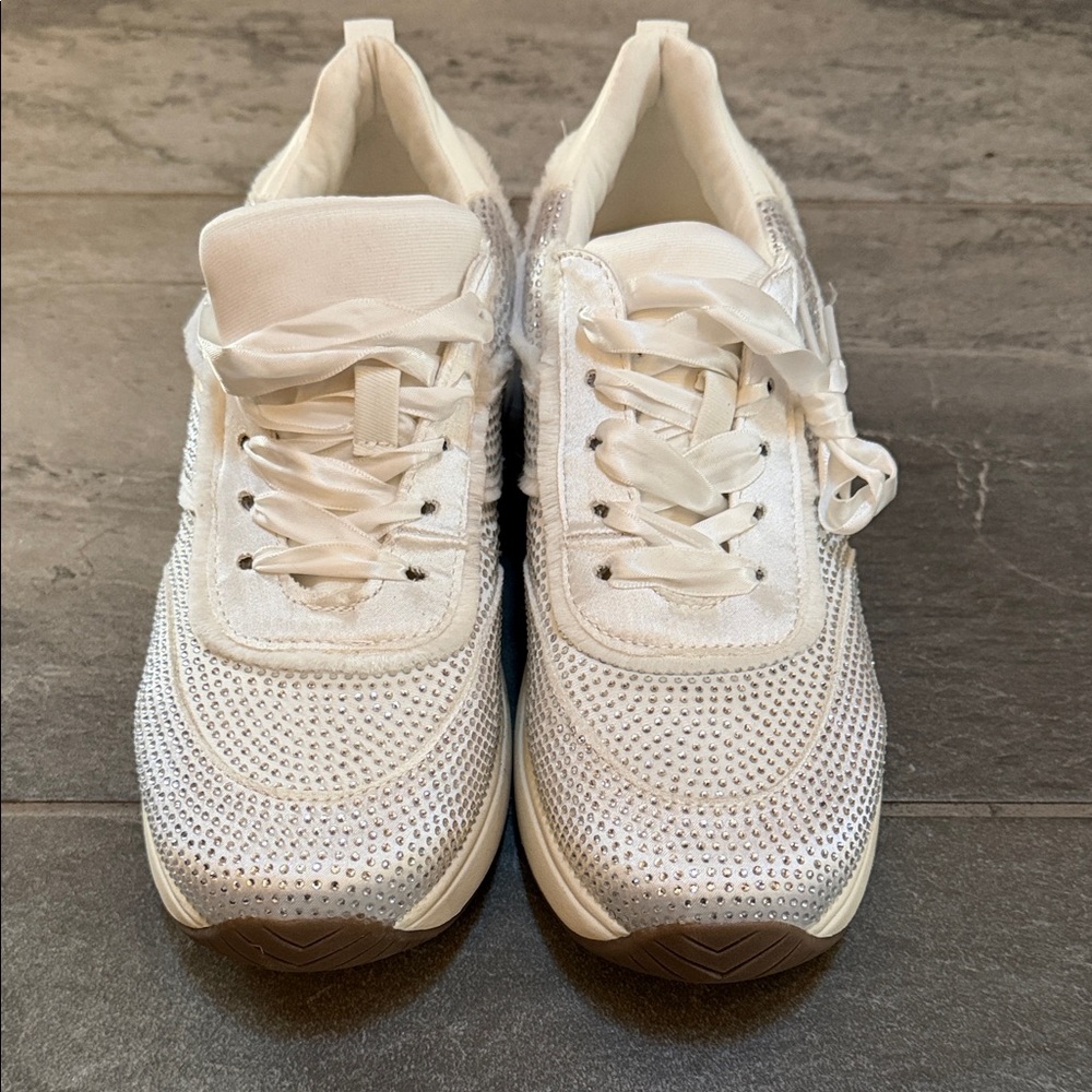 Kenneth Cole White Crystal Women's Sneakers